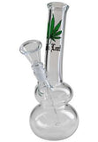 Bong Black Leaf Ampolla 2 Camere con Foglia e  Logo