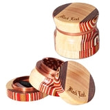 Grinder ETHNIC legno e alluminio 4 parti Black Leaf