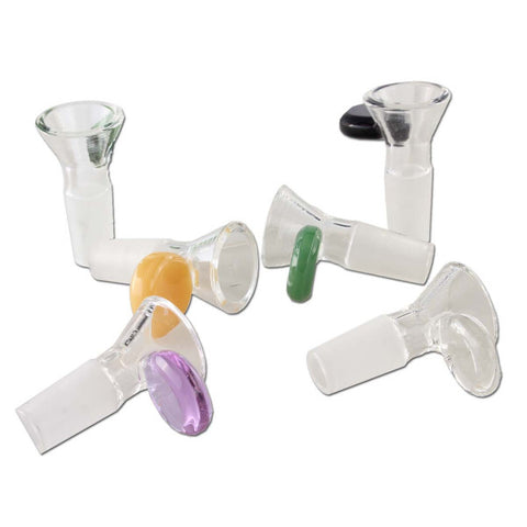 Glass Bowl with Handle in Colour Mix