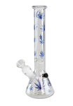 Ice Bong Flask con Foglie blu