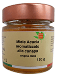 Miele artigianale 100% ITA  aromatizzato alla canapa 130g Green Italy