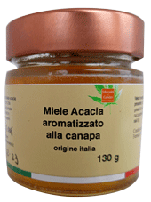 Miele artigianale 100% ITA  aromatizzato alla canapa 130g Green Italy